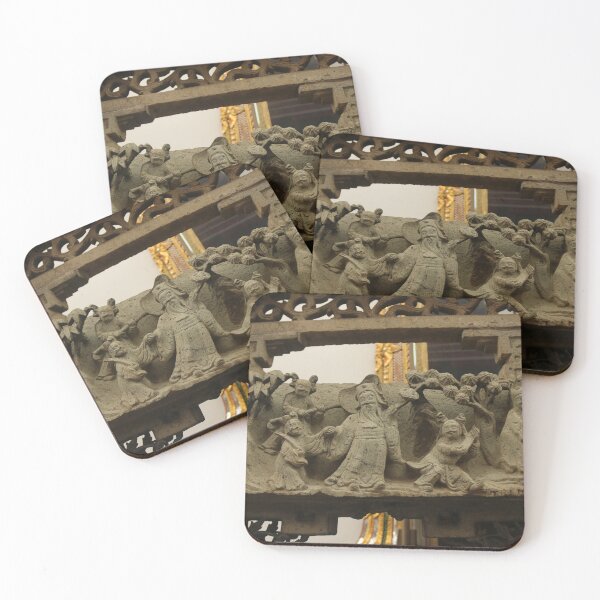 Item preview, Bas-relief with sculptures of a happy family at Wat Pho, Bangkok, Thailand. designed and sold by kall3bu.