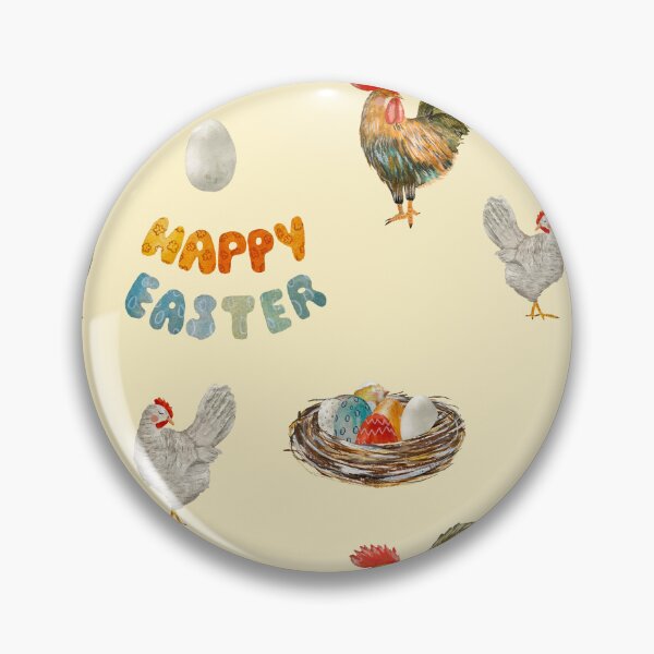 Item preview, Happy Easter title rabbit egg watercolor pattern beige designed and sold by Yana Mustafina | Boho Soulful Designs.