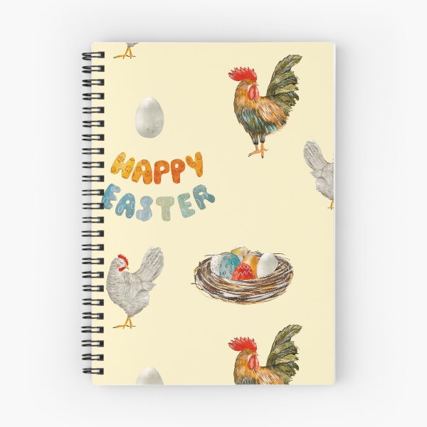 Item preview, Happy Easter title rabbit egg watercolor pattern beige designed and sold by Yana Mustafina | Boho Soulful Designs.