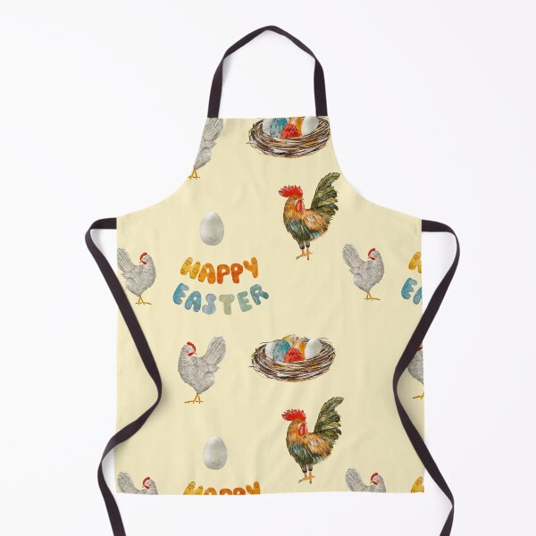 Item preview, Happy Easter title rabbit egg watercolor pattern beige designed and sold by Yana Mustafina | Boho Soulful Designs.