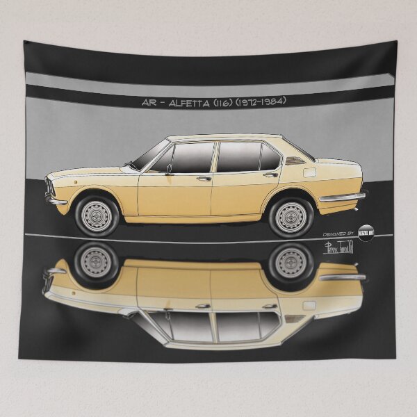 Item preview, Azaziel Original Series - Drawing of AR - Alfetta (116) in Giallo Piper designed and sold by Azaziel.