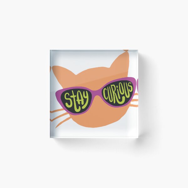 Item preview, Curious Cat (Orange) designed and sold by RanRanDesigns.