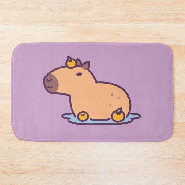 Item preview, Capybara Orange Bath designed and sold by zoljo.
