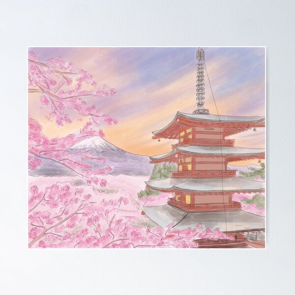 Item preview, Fuji cherry blossom time designed and sold by ChallaDesign.