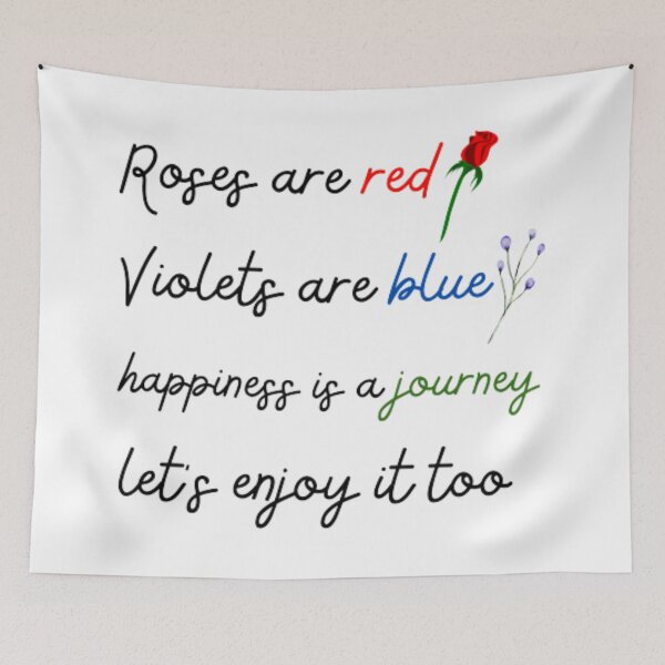 Item preview, Roses are red violets are blue happiness is a journey let's enjoy it too designed and sold by TeePassion.
