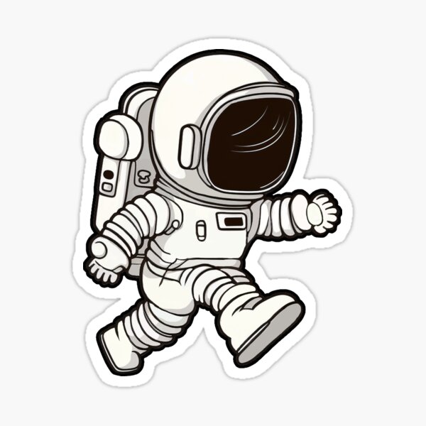 Item preview, Running Astronaut designed and sold by NaNaSpaceStore.