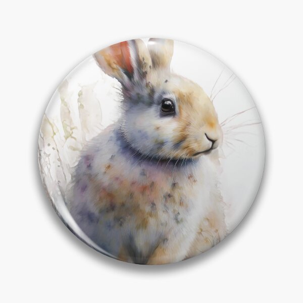 Artikelvorschau, Ostern Pink Brown Bunny Entzückende Illustration entworfen und verkauft von ArtfulAmbitions.