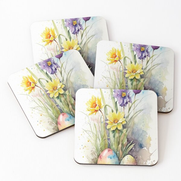 Item preview, Easter Flowers and Eggs Beautiful Spring Easter Illustration designed and sold by ArtfulAmbitions.