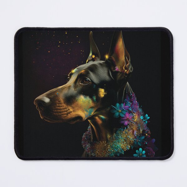 Item preview, Doberman stardust portrait designed and sold by HookedOnDogz.