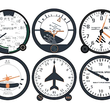 Artwork thumbnail, Basic Six Flight Instruments by Designed for Flight