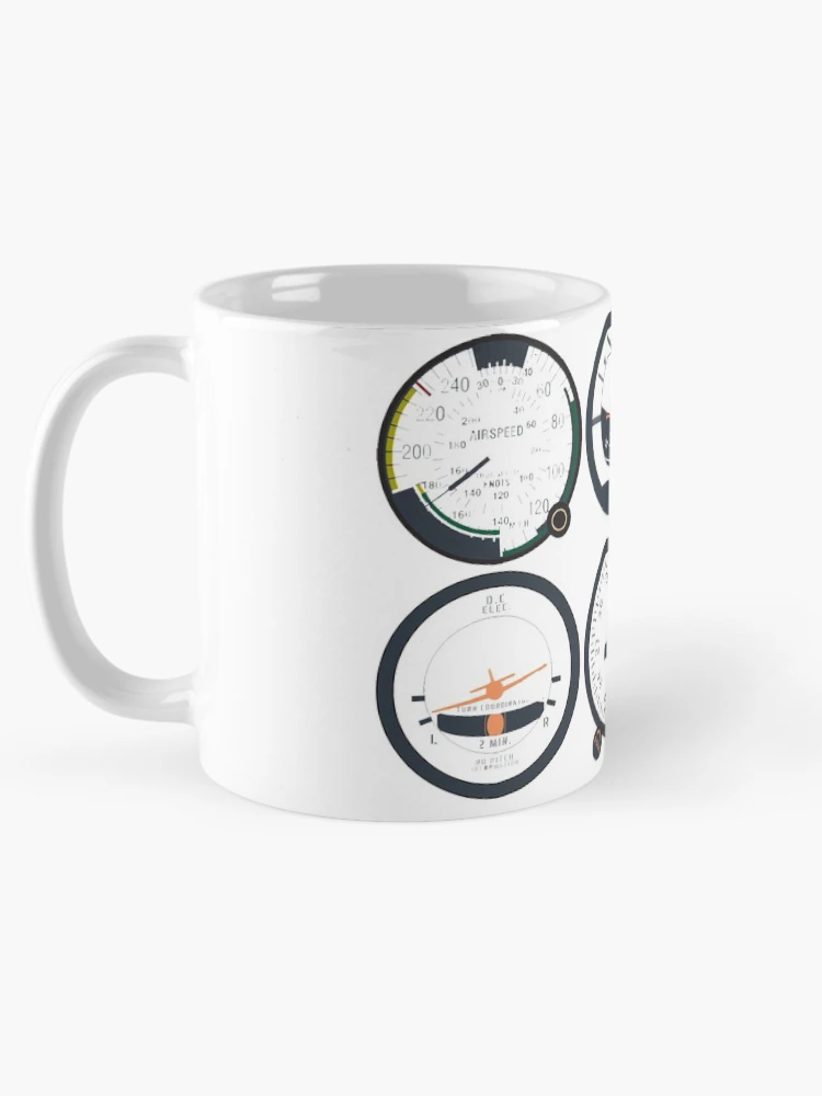 Thumbnail 5 of 6, Coffee Mug, Basic Six Flight Instruments designed and sold by Designed for Flight.