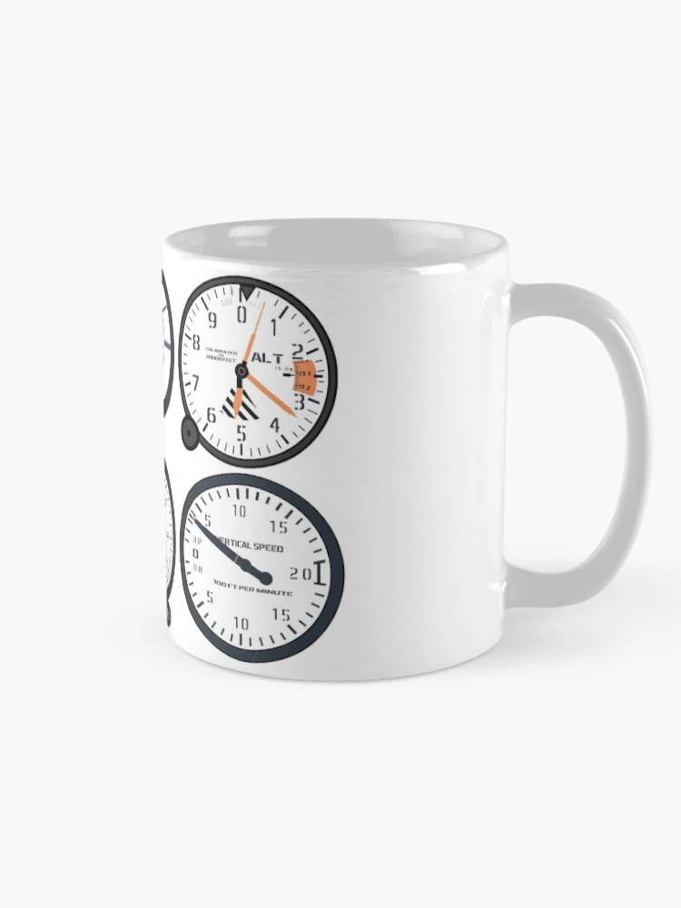 Thumbnail 3 of 6, Coffee Mug, Basic Six Flight Instruments designed and sold by Designed for Flight.