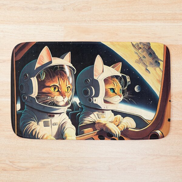 Item preview, Cute Cats in Space Retro Fantastic Japanese Anime  designed and sold by AIWanderer.