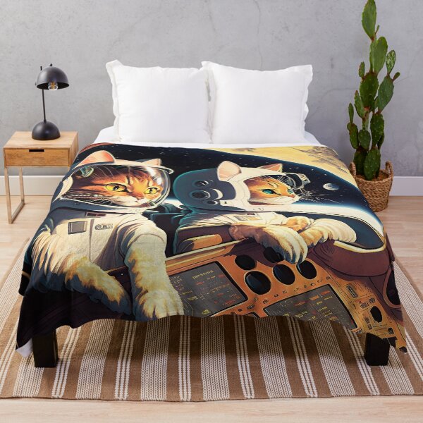 Item preview, Cute Cats in Space Retro Fantastic Japanese Anime  designed and sold by AIWanderer.