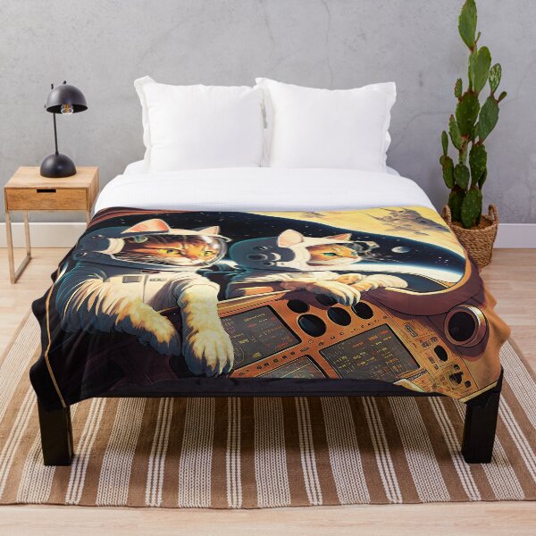 Item preview, Cute Cats in Space Retro Fantastic Japanese Anime  designed and sold by AIWanderer.