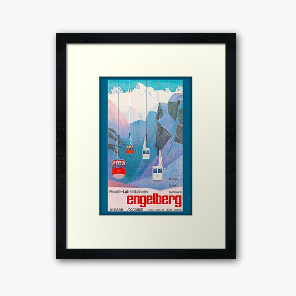 Engelberg, Switzerland,Ski Poster Framed Art Print