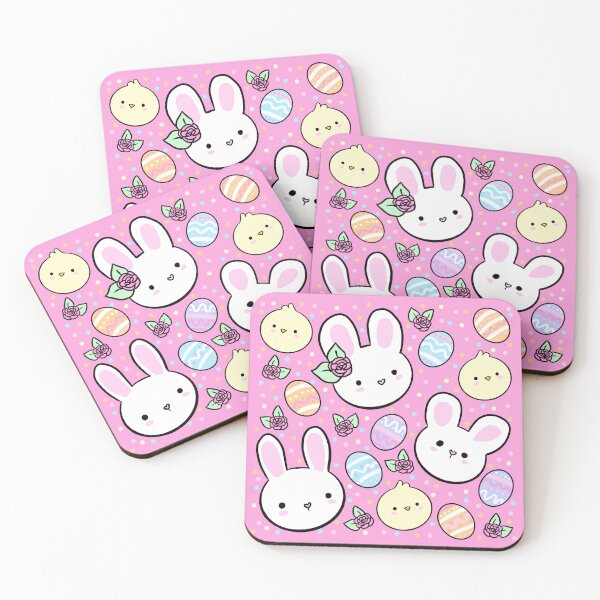 Item preview, Cute Easter bunny and colorful eggs pattern  designed and sold by Yarafantasyart.