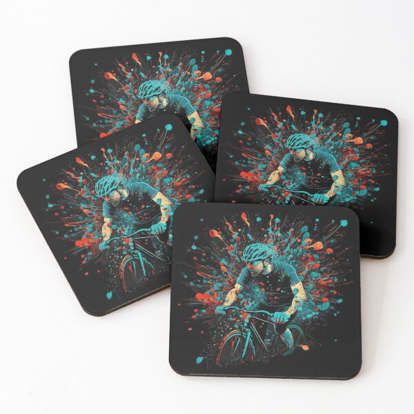 Item preview, Paint splatter cyclist sport designed and sold by Zip-Zup.