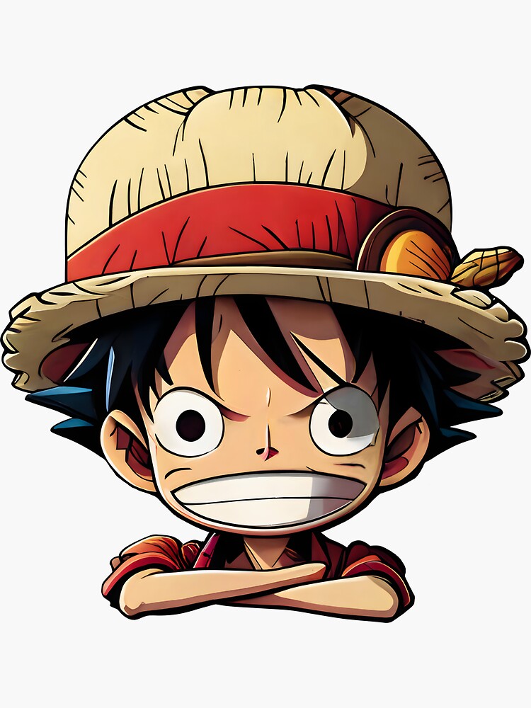 Sticker de CaporalMandale sur one piece pirate monkey d luffy chapeau  paille mini petit