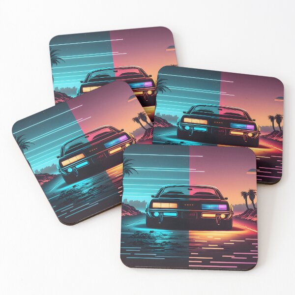 Artikelvorschau, Von Outrun inspirierte digitale Kunst mit einem Hauch von Nostalgie und Neon-Vibes entworfen und verkauft von Animal-ink.
