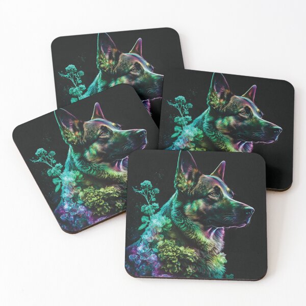 Item preview, German Shepherd stardust portrait designed and sold by HookedOnDogz.