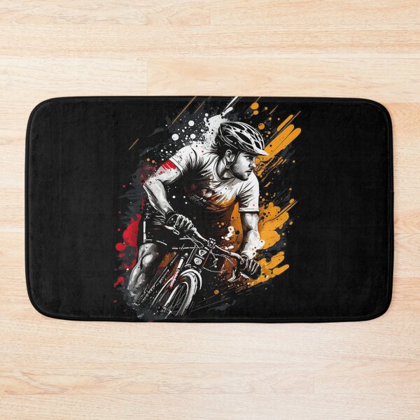 Item preview, Riding a bike Paint splatter cyclist designed and sold by Zip-Zup.