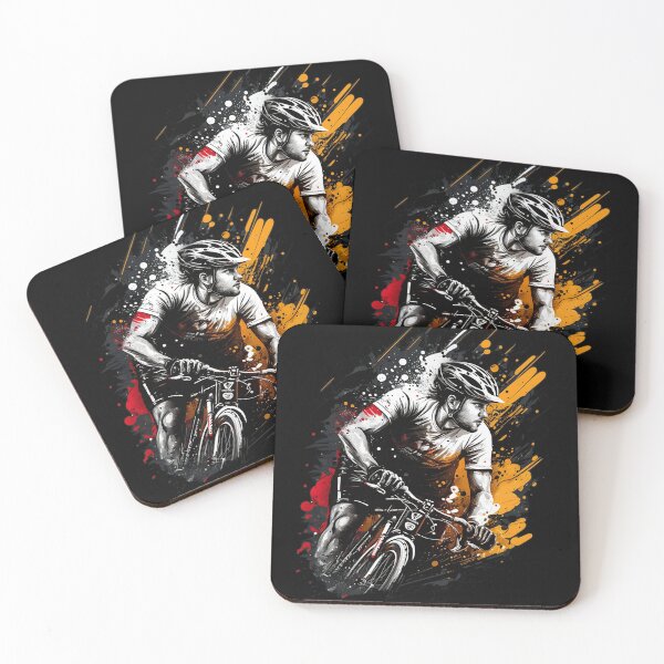 Item preview, Riding a bike Paint splatter cyclist designed and sold by Zip-Zup.