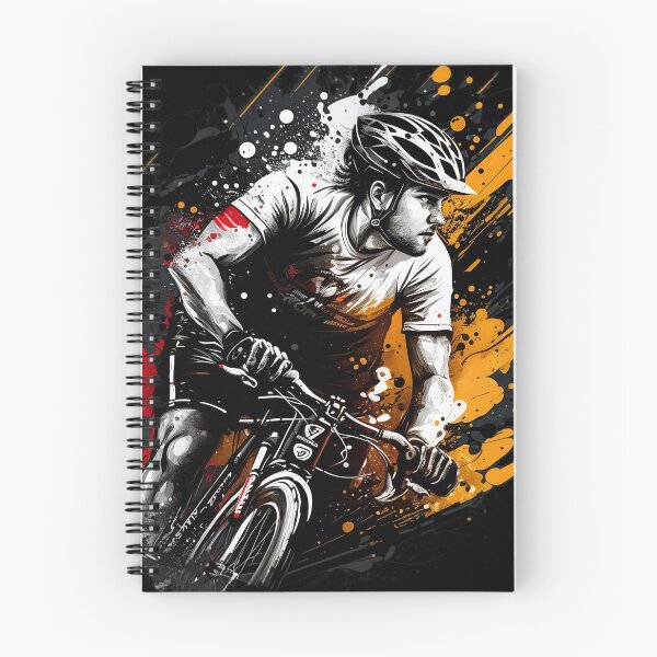 Item preview, Riding a bike Paint splatter cyclist designed and sold by Zip-Zup.