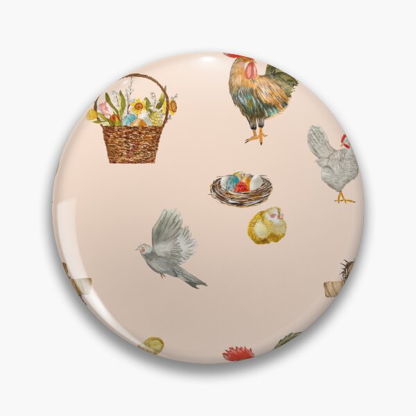 Item preview, Happy Easter cross egg pigeon pattern watercolor pink designed and sold by Yana Mustafina | Boho Soulful Designs.