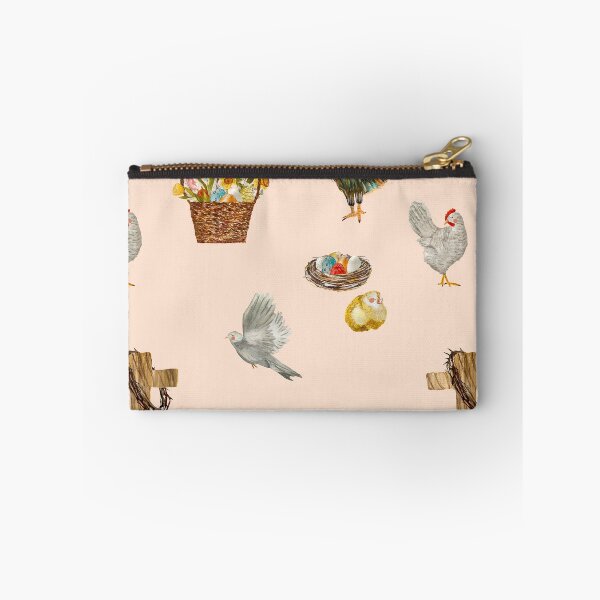 Item preview, Happy Easter cross egg pigeon pattern watercolor pink designed and sold by Yana Mustafina | Boho Soulful Designs.