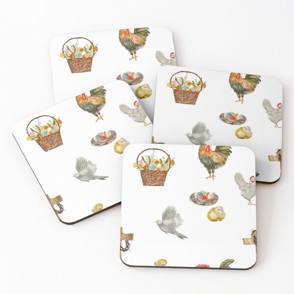 Item preview, Happy Easter cross egg pigeon pattern watercolor designed and sold by Yana Mustafina | Boho Soulful Designs.