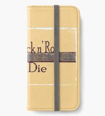 Too Old to Rock n' Roll, Too Young to Die - Grungy Guitar Design iPhone Wallet/Case/Skin