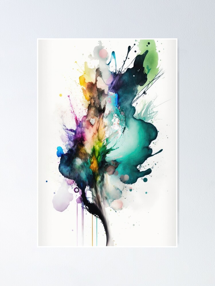 Blissful Chaos: Colorful Abstract Watercolor Painting Art Board Print for  Sale by maninthebox1