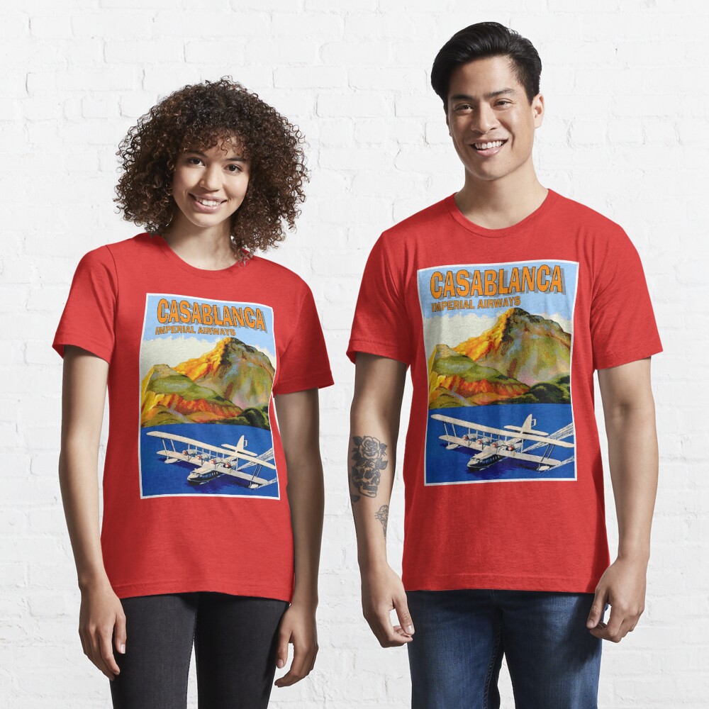Casablanca Orange Airways Print T-Shirt