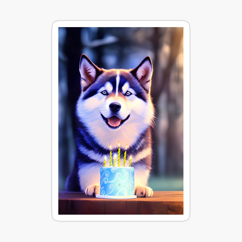 Siberian husky shop birthday cake