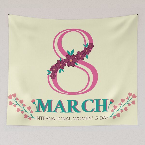 Item preview, Happy Women's Day 8 March with purple flower  designed and sold by SabinArt.