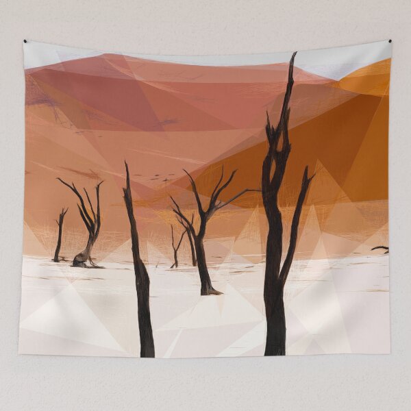 Item preview, Dead trees in the desert. Deadvlei. Image is made entirely using triangles. designed and sold by janesg.