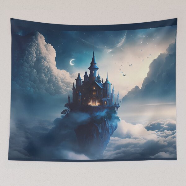 Item preview, Mysterious Castle in the Clouds designed and sold by FantasyFusion.