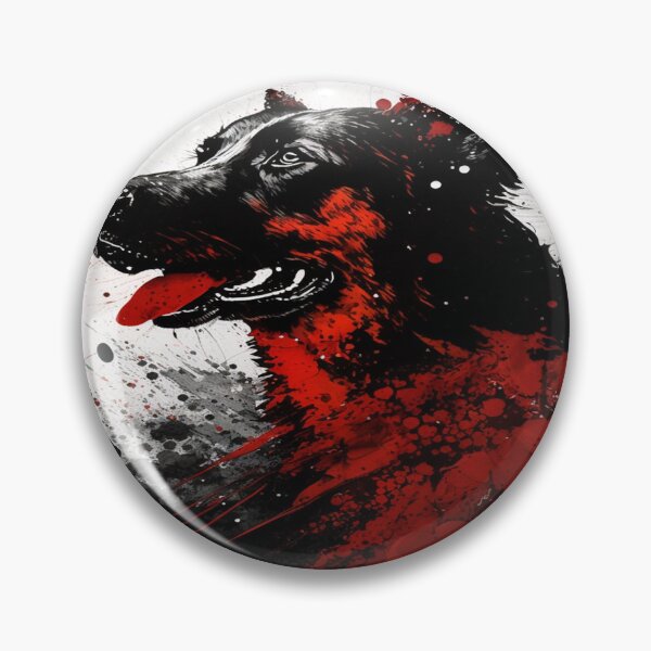 Item preview, Abstract Splash Painting Of A Dog In Black And Red Colours designed and sold by Unwind-Art-Work.