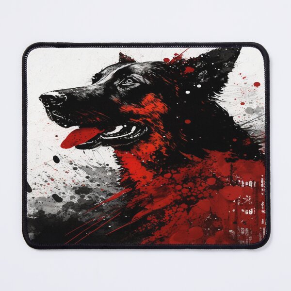 Item preview, Abstract Splash Painting Of A Dog In Black And Red Colours designed and sold by Unwind-Art-Work.