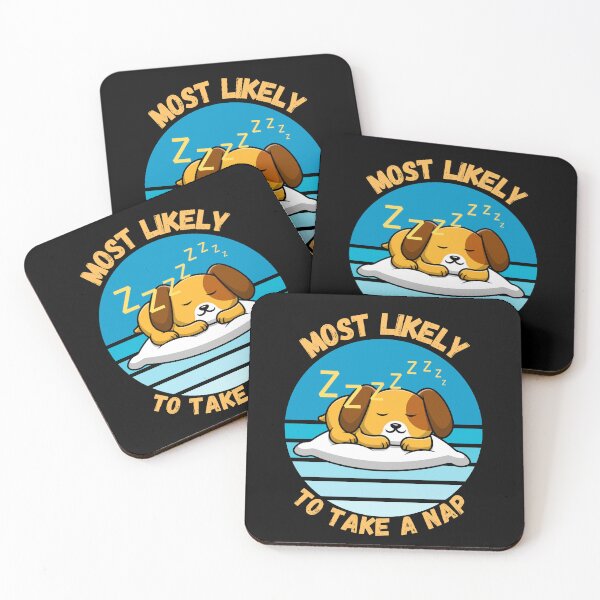 Item preview, Most likely to take a nap puppy designed and sold by TreetopStudios.