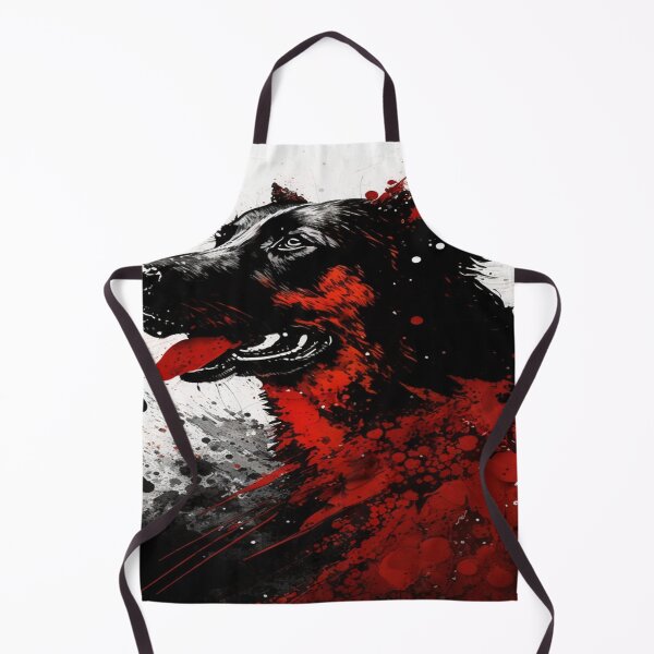 Item preview, Abstract Splash Painting Of A Dog In Black And Red Colours designed and sold by Unwind-Art-Work.