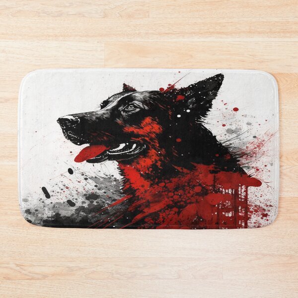 Item preview, Abstract Splash Painting Of A Dog In Black And Red Colours designed and sold by Unwind-Art-Work.