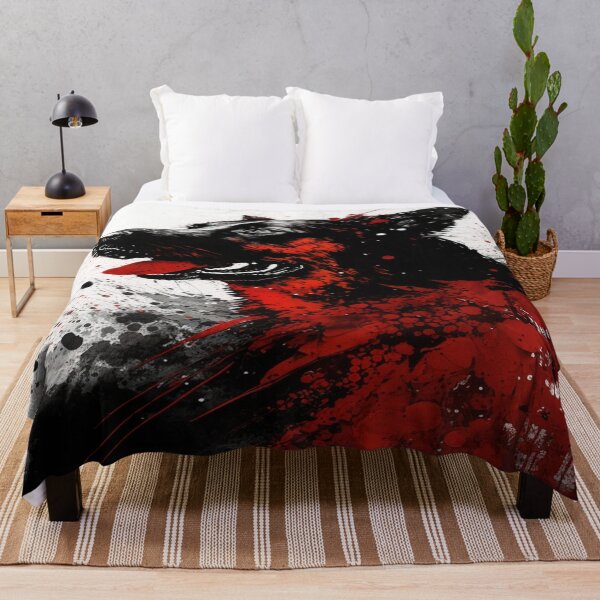 Item preview, Abstract Splash Painting Of A Dog In Black And Red Colours designed and sold by Unwind-Art-Work.