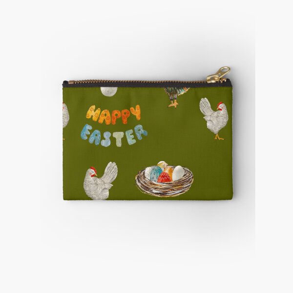 Item preview, Nest rooster chicken egg Easter pattern watercolor green designed and sold by Yana Mustafina | Boho Soulful Designs.