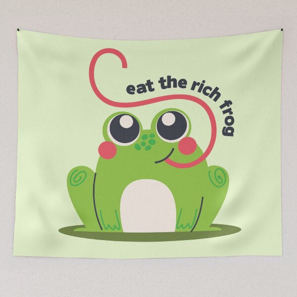 Item preview, Eat the rich frog designed and sold by stripedcarpet.