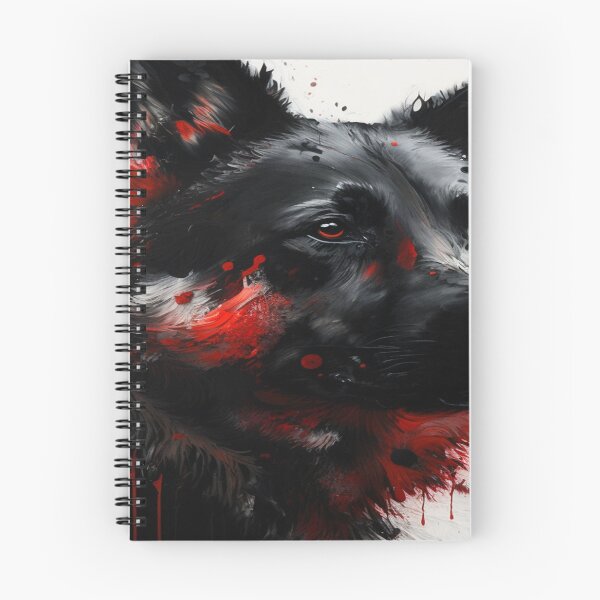 Item preview, Abstract Splash Painting Of A Dog In Black And Red Colours designed and sold by Unwind-Art-Work.