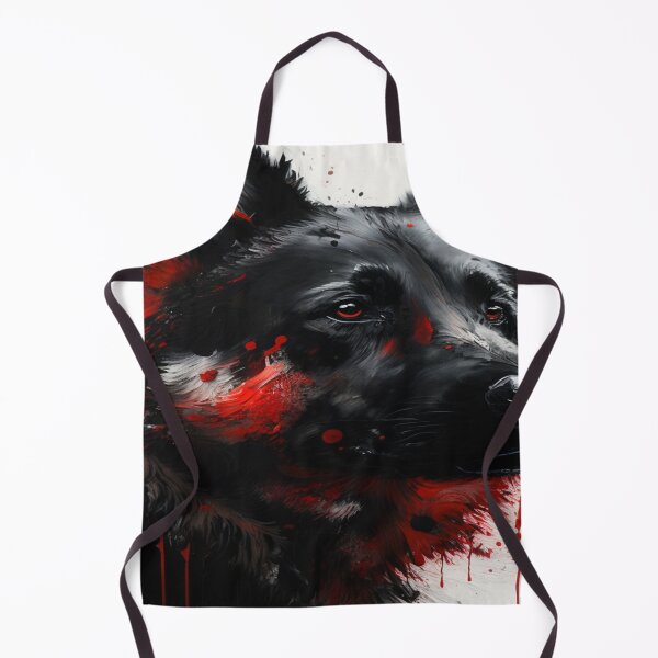 Item preview, Abstract Splash Painting Of A Dog In Black And Red Colours designed and sold by Unwind-Art-Work.