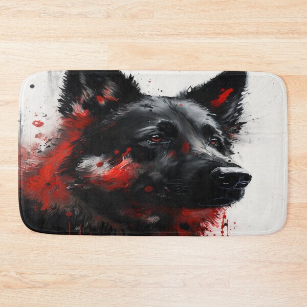 Item preview, Abstract Splash Painting Of A Dog In Black And Red Colours designed and sold by Unwind-Art-Work.