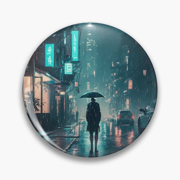 Artikelvorschau, City street at night in the rain entworfen und verkauft von warzin.
